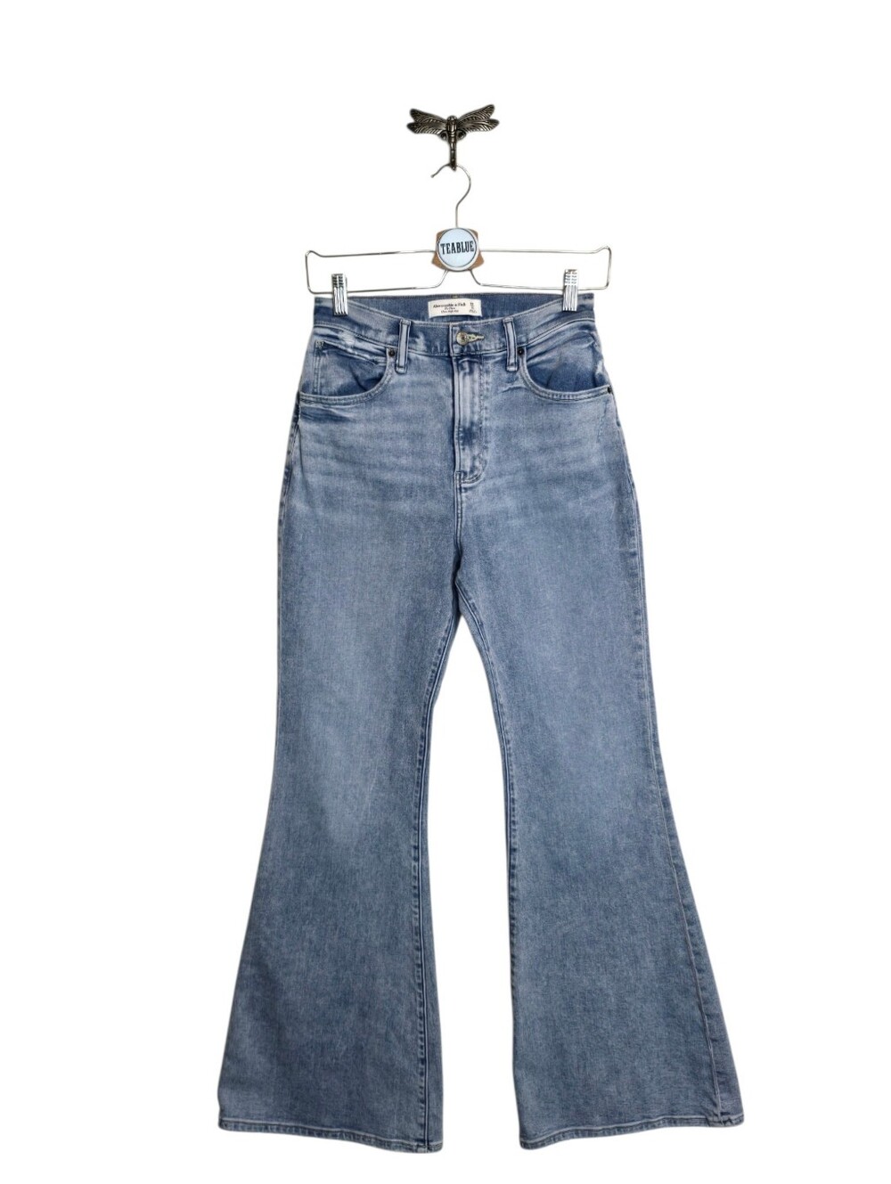Abercrombie & Fitch The Flare Ultra High Rise Jeans Light Wash Size 27